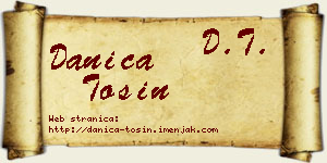 Danica Tošin vizit kartica